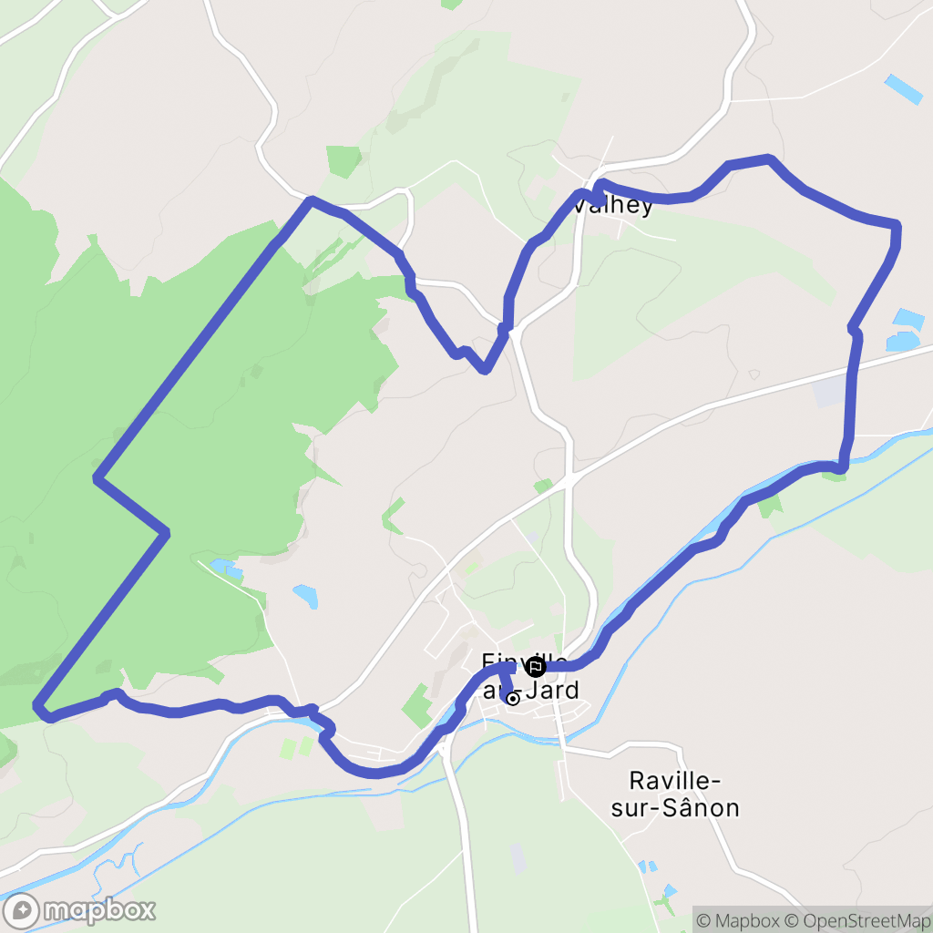 Einville-au-Jard : carte du parcours de randonnée - France