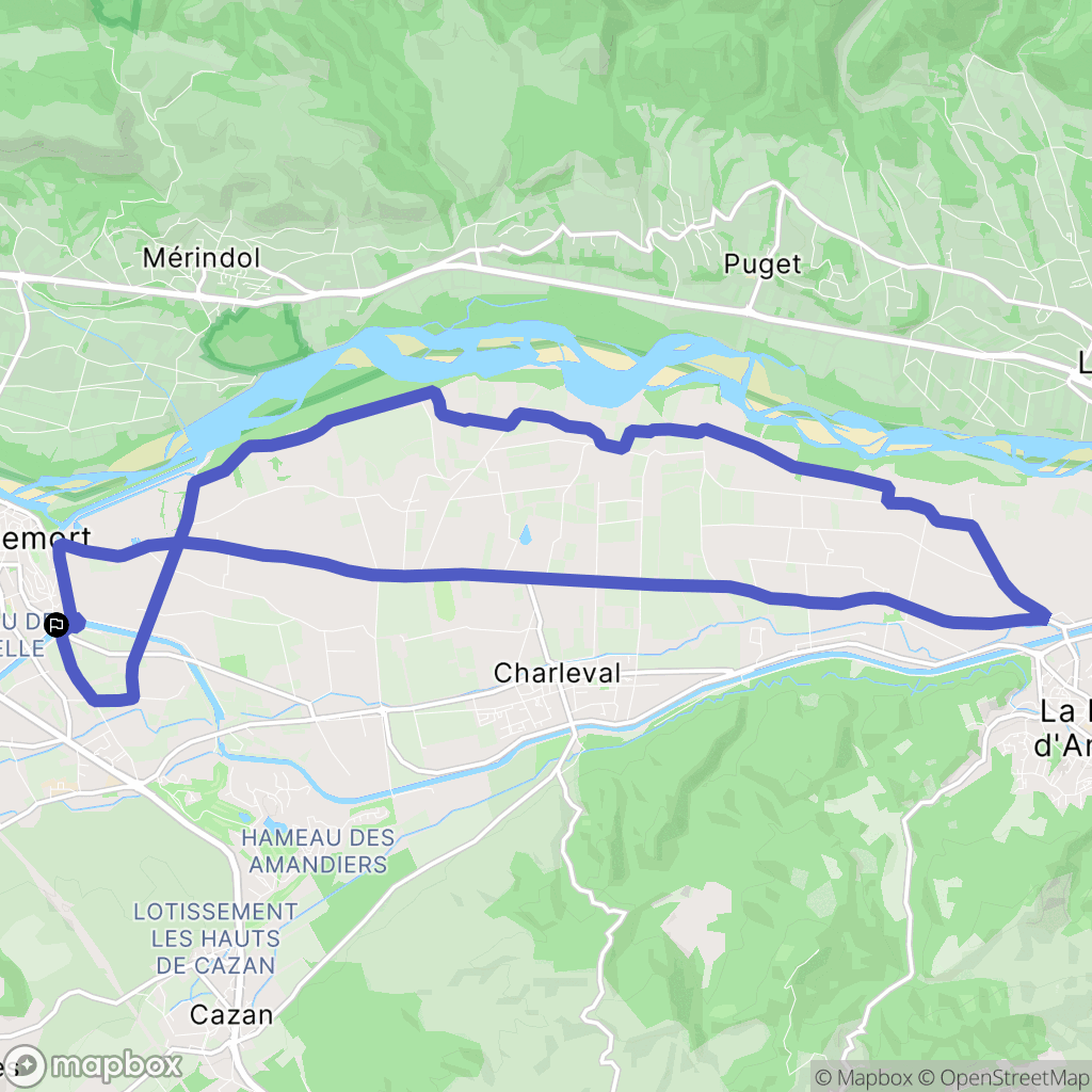 Mallemort : carte du parcours de randonnée - France