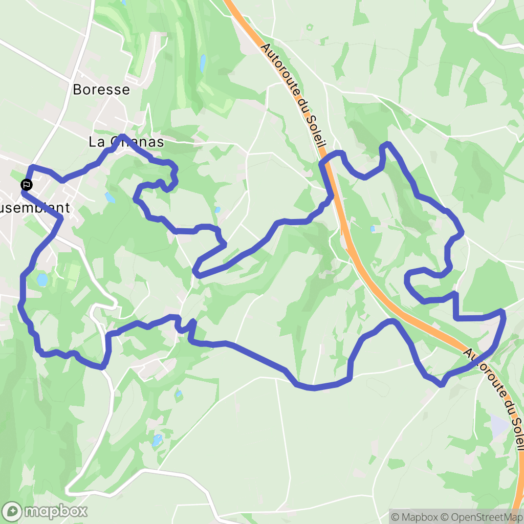 Beausemblant : carte du parcours de randonnée - France