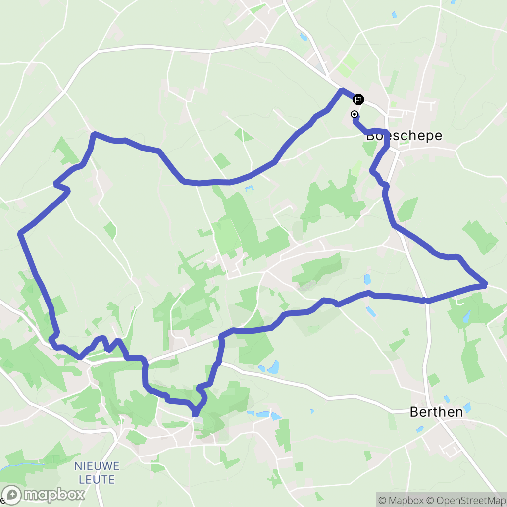 Boeschepe : carte du parcours de randonnée - France