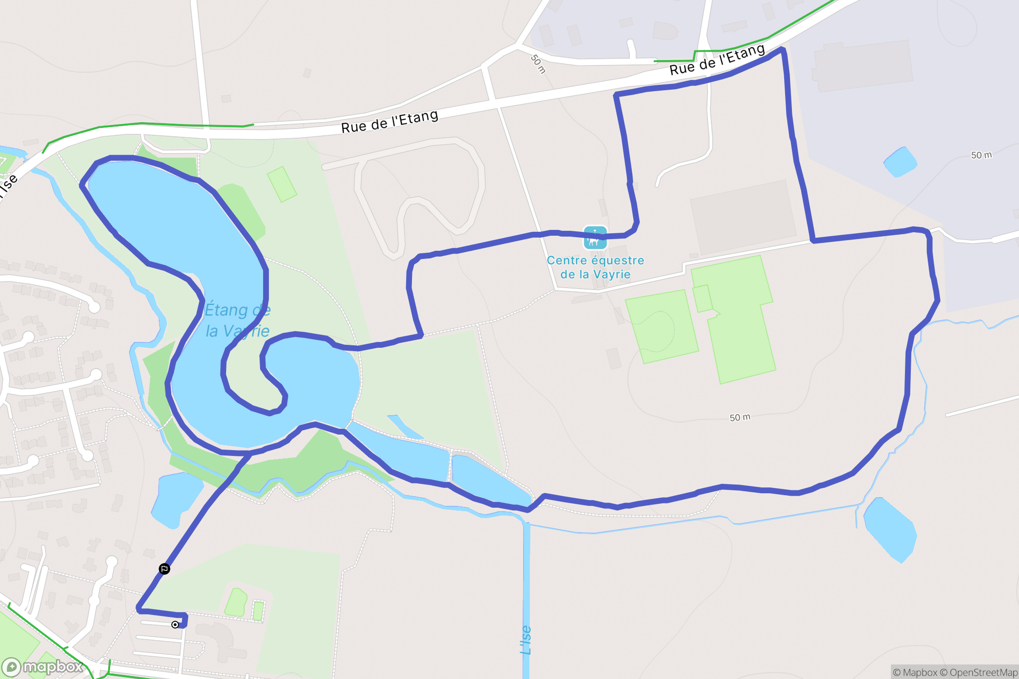 Bourgbarré : carte du parcours de randonnée - France
