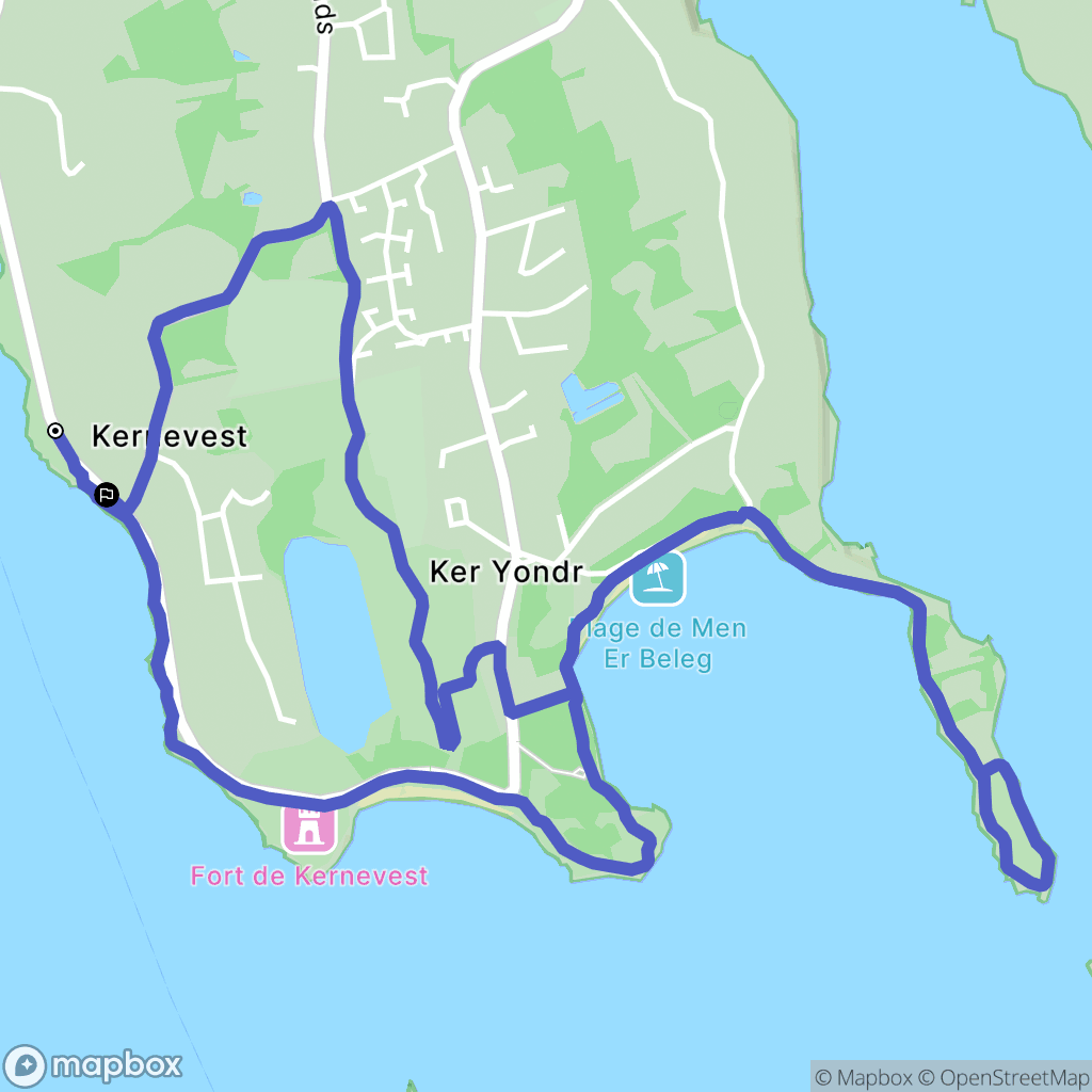 Saint-Philibert : carte du parcours de randonnée - France