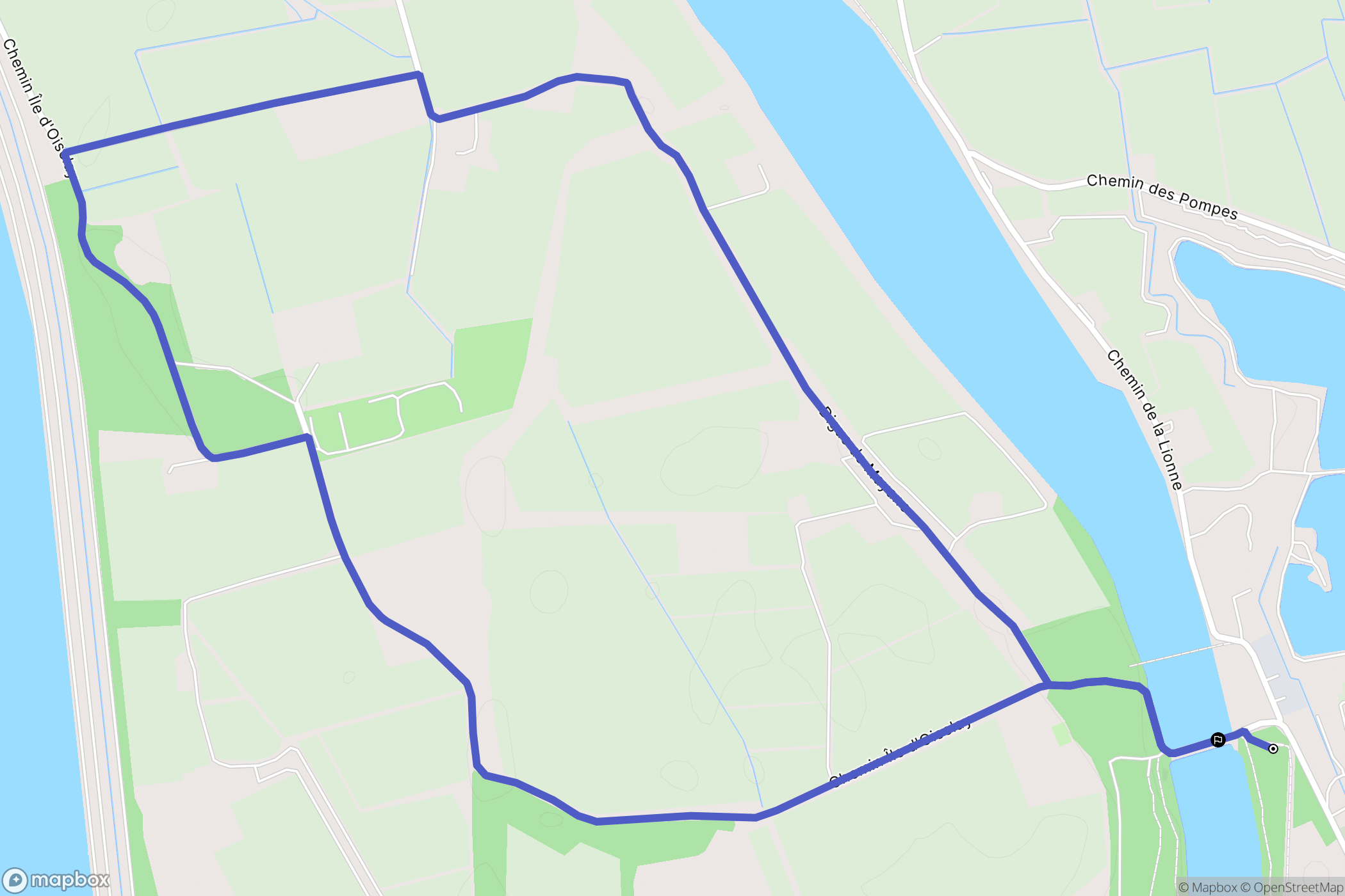 Sorgues : carte du parcours de randonnée - France
