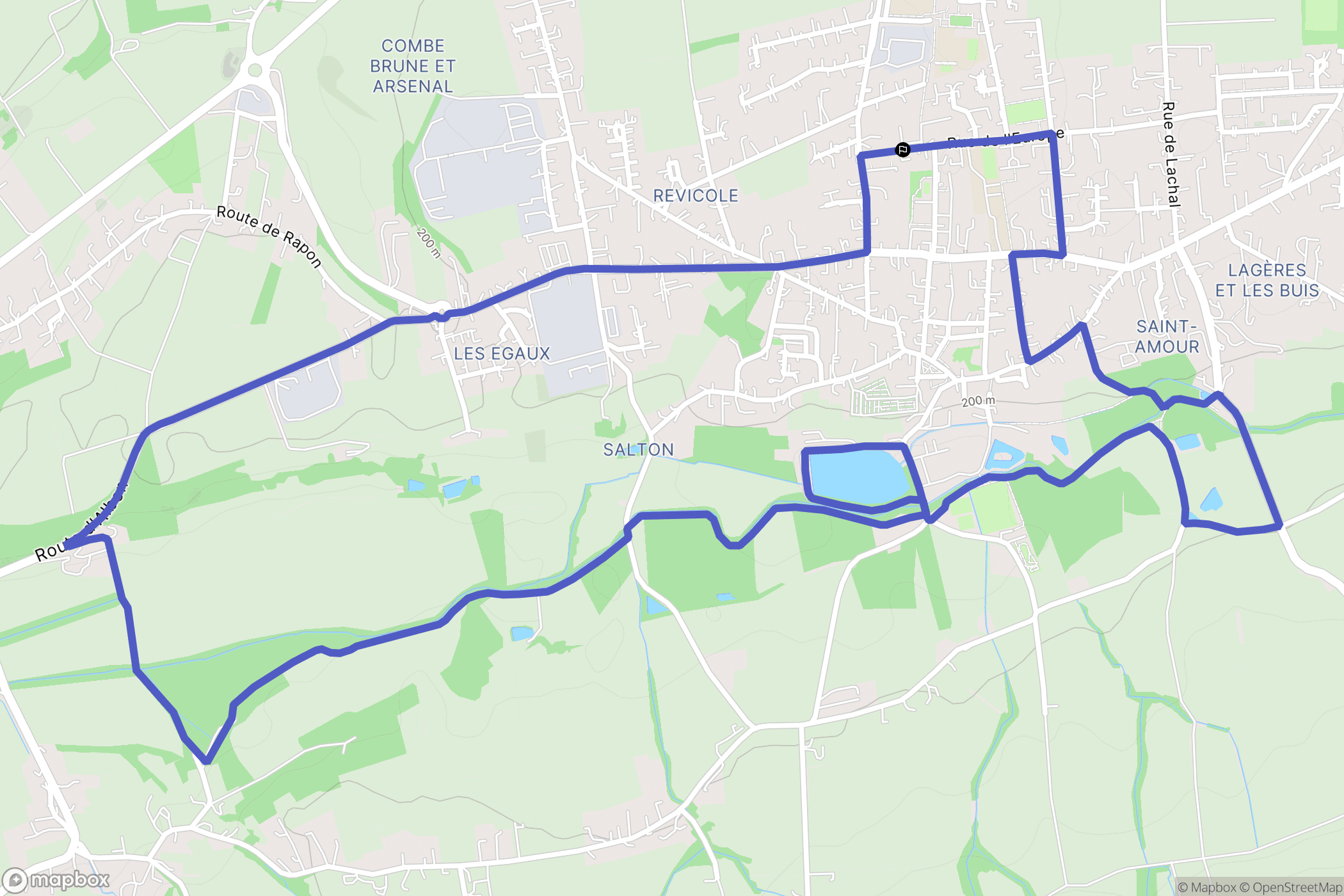 Anneyron : carte du parcours de randonnée - France