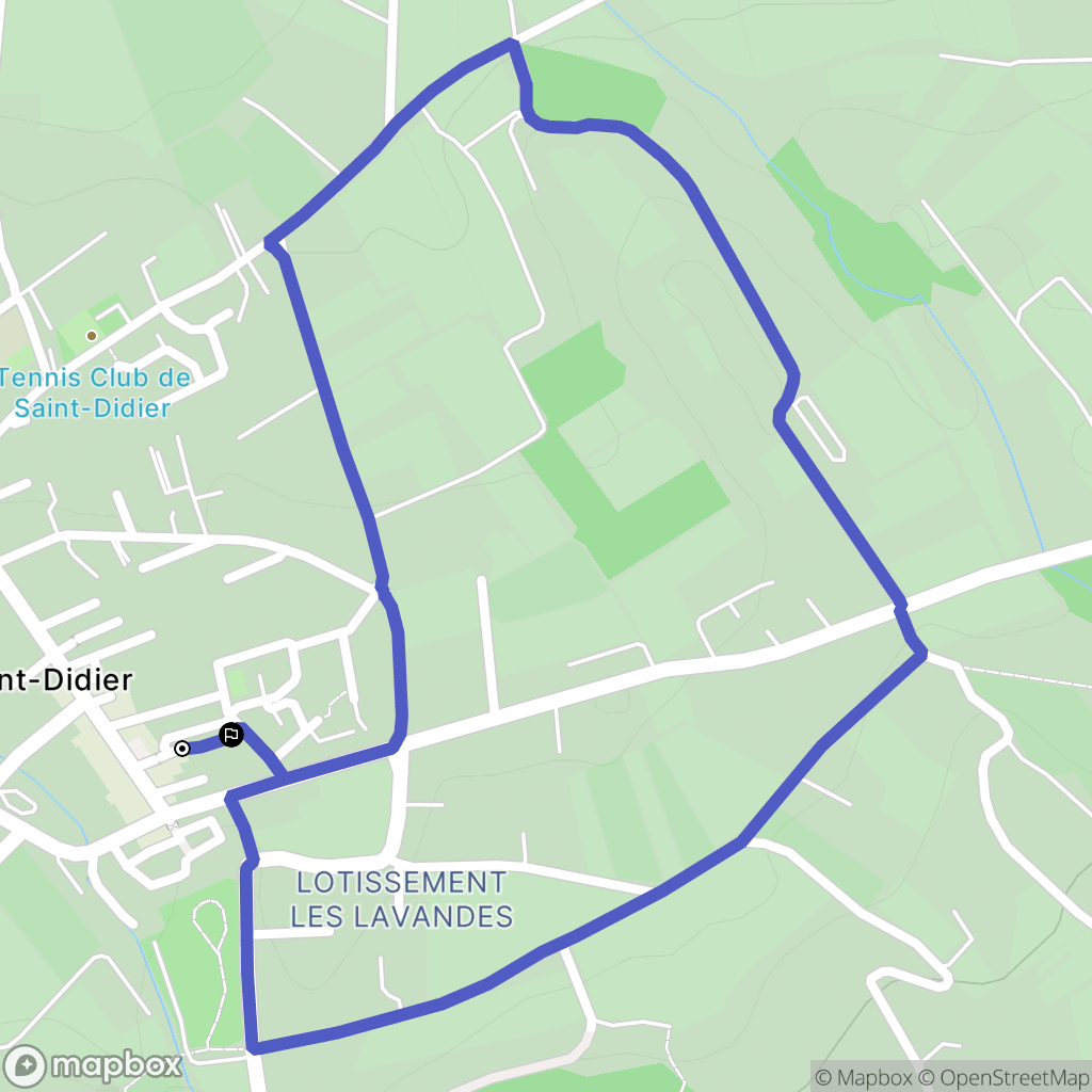 Saint-Didier : carte du parcours de randonnée - France