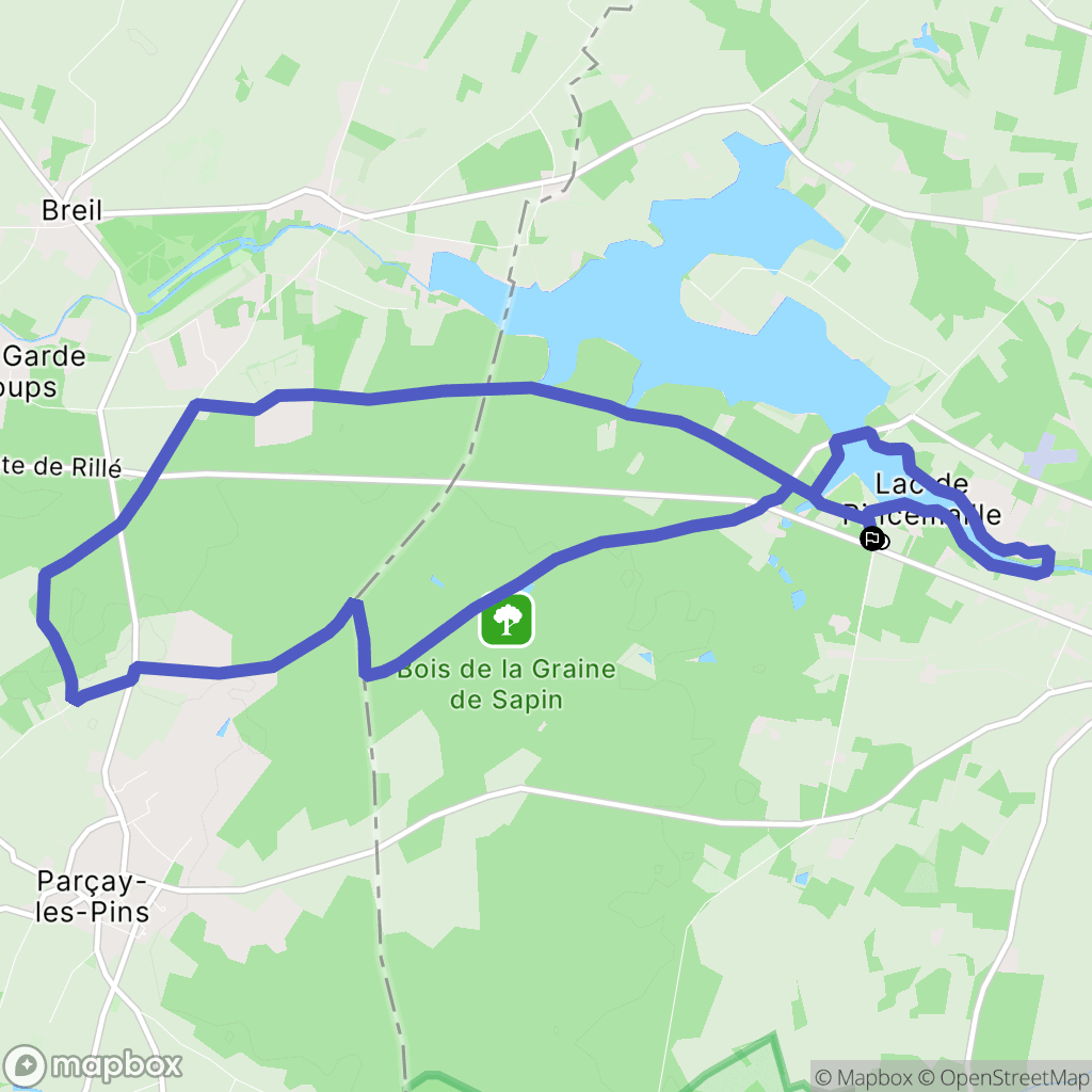 Rillé : carte du parcours de randonnée - France
