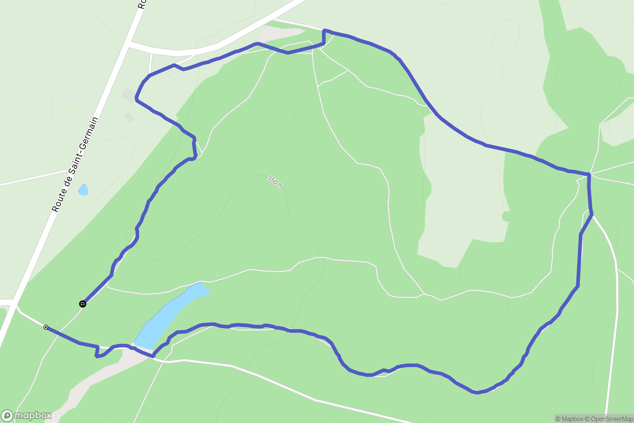 Saint-Forgeux-Lespinasse : carte du parcours de randonnée - France