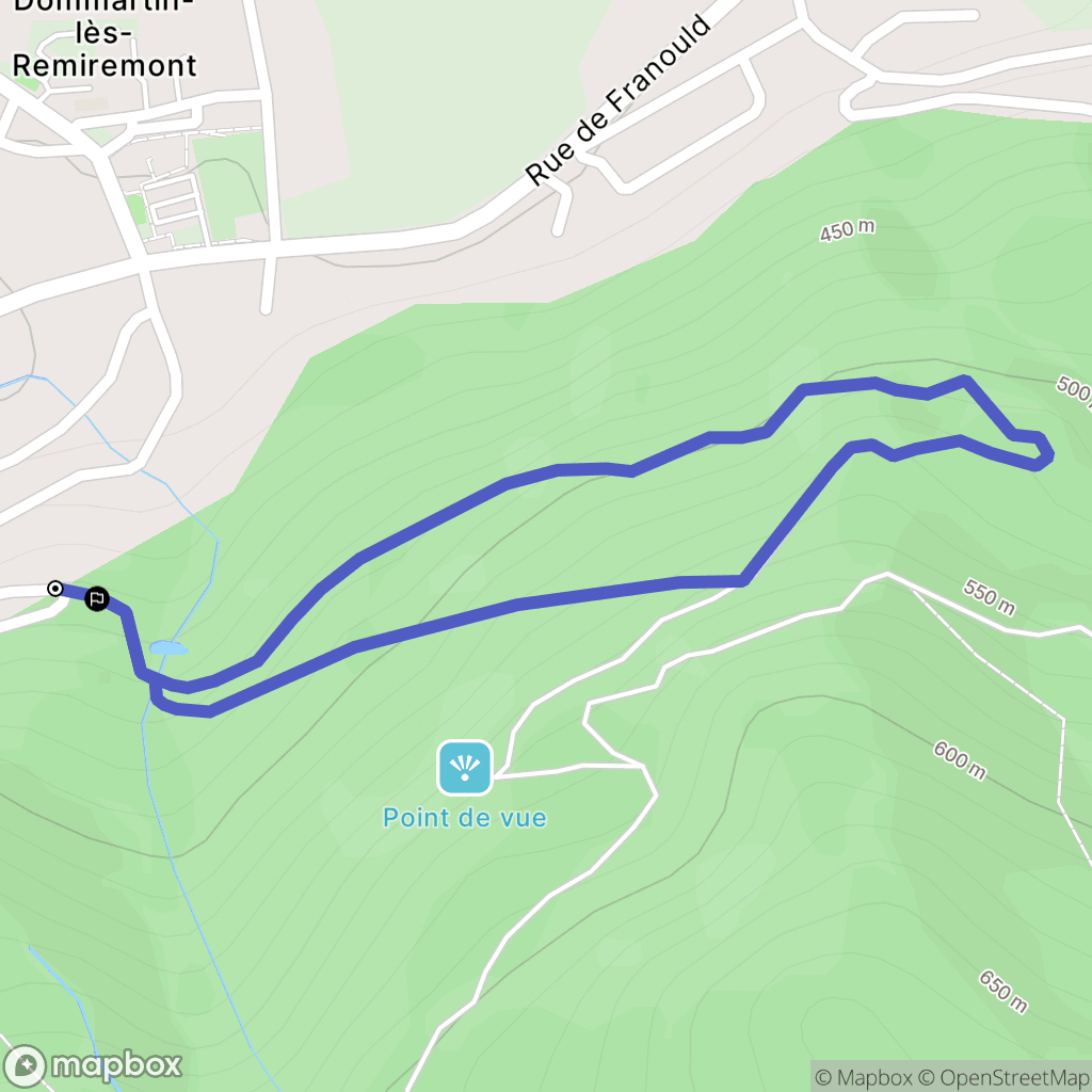 Dommartin-lès-Remiremont : carte du parcours de randonnée - France