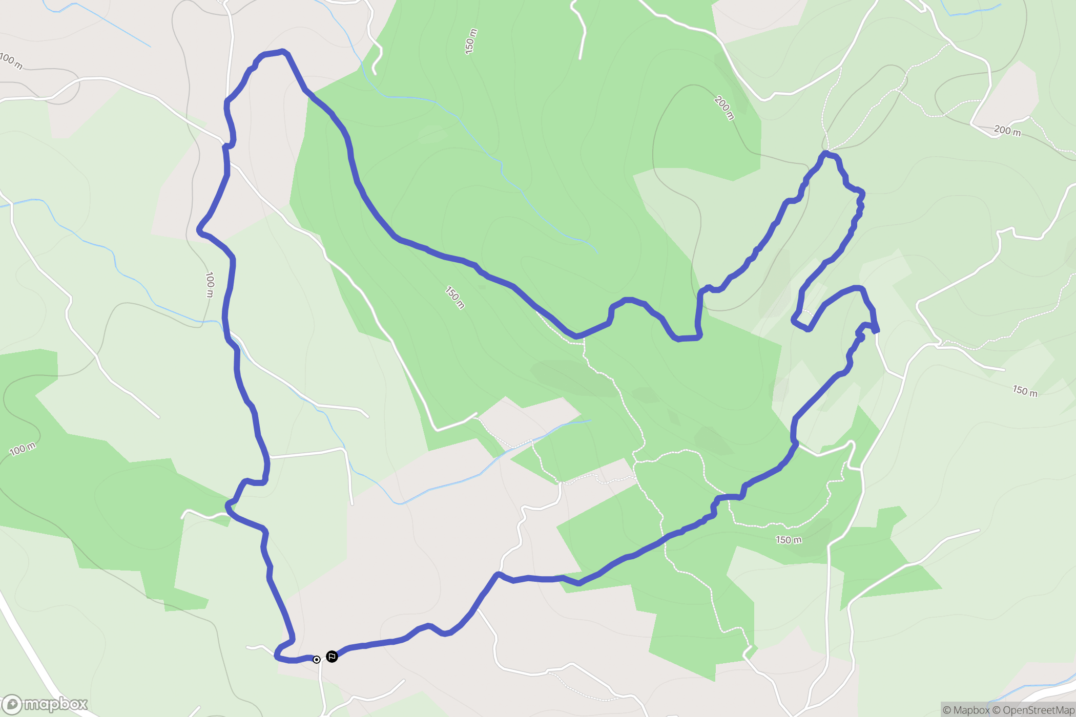 Azillanet : carte du parcours de randonnée - France