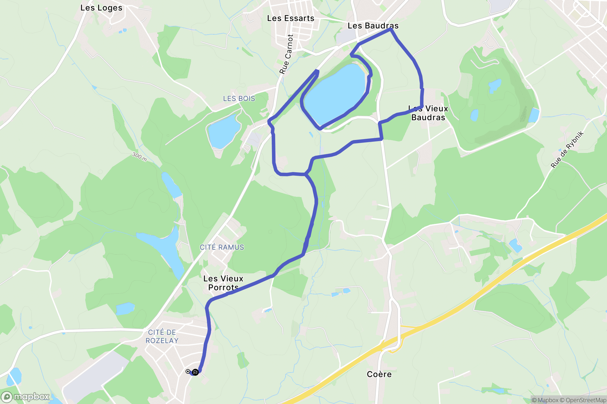 Ciry-le-Noble : carte du parcours de randonnée - France