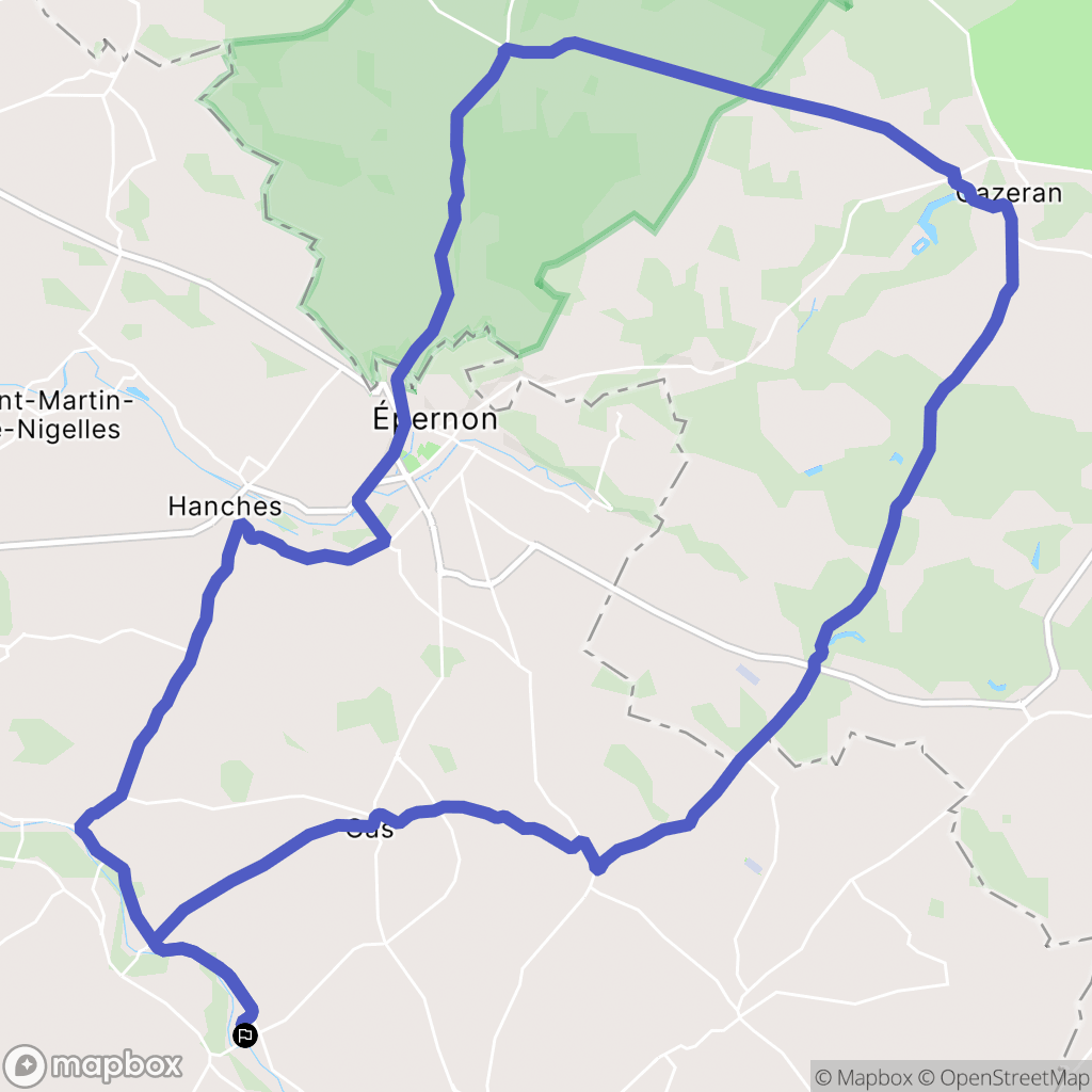 Bailleau-Armenonville : carte du parcours de randonnée - France