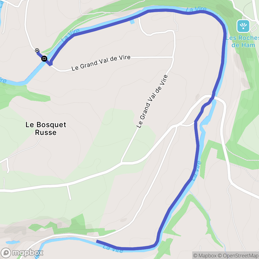 Condé-sur-Vire : carte du parcours de randonnée - France