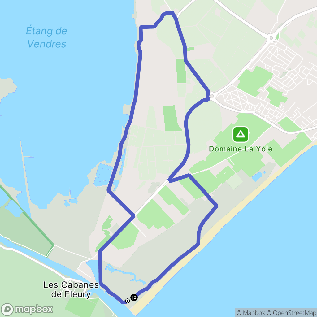 Vendres : carte du parcours de randonnée - France