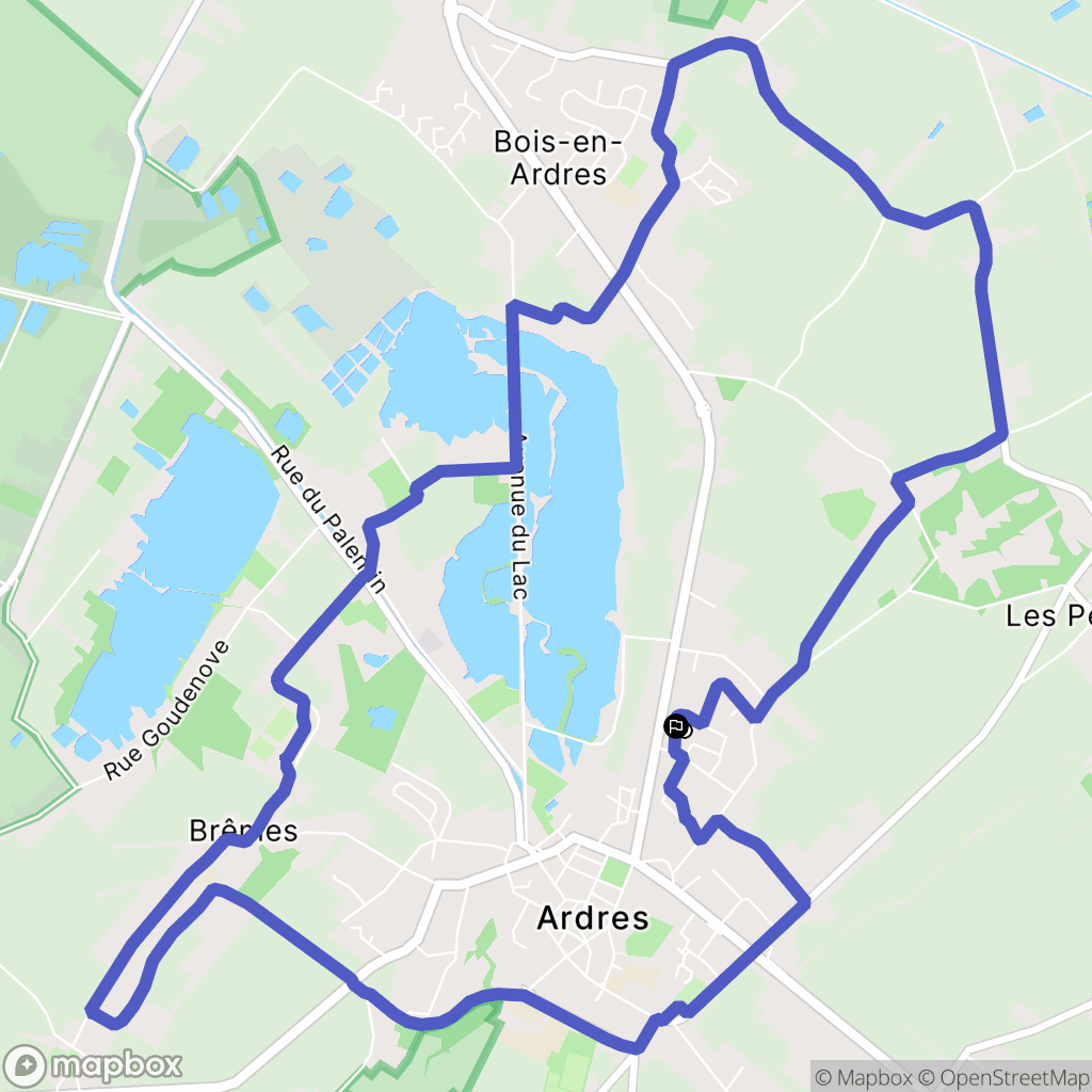 Ardres : carte du parcours de randonnée - France