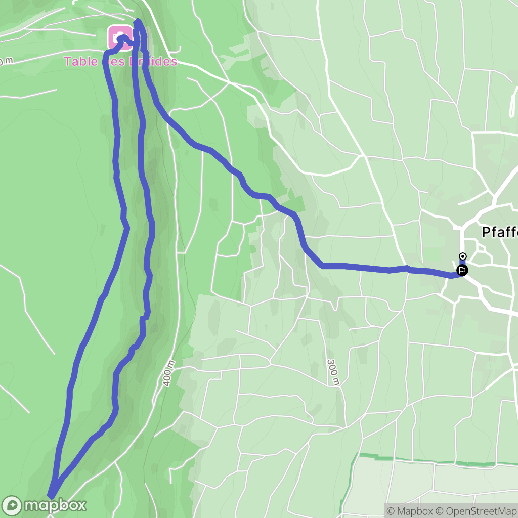 Pfaffenheim : carte du parcours de randonnée - France