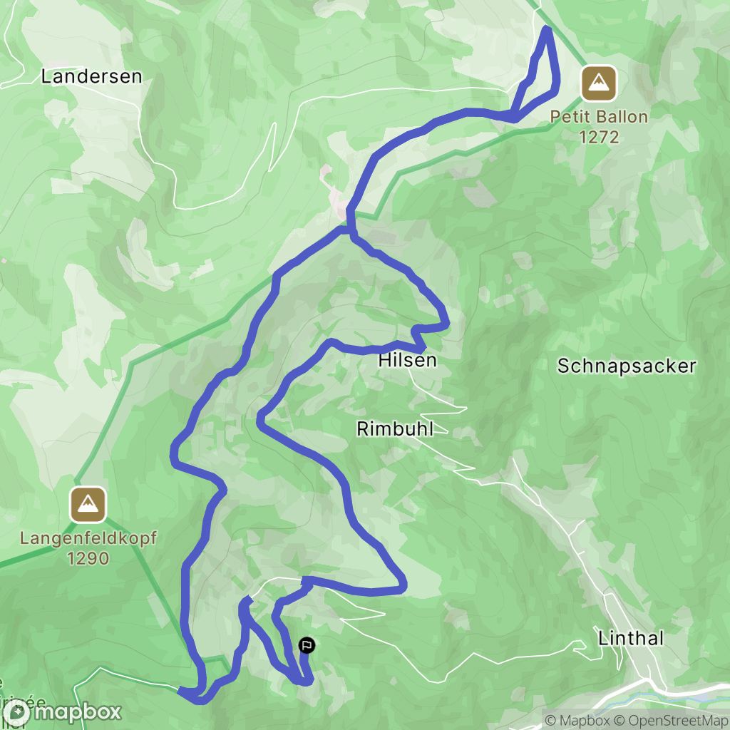 Linthal : carte du parcours de randonnée - France