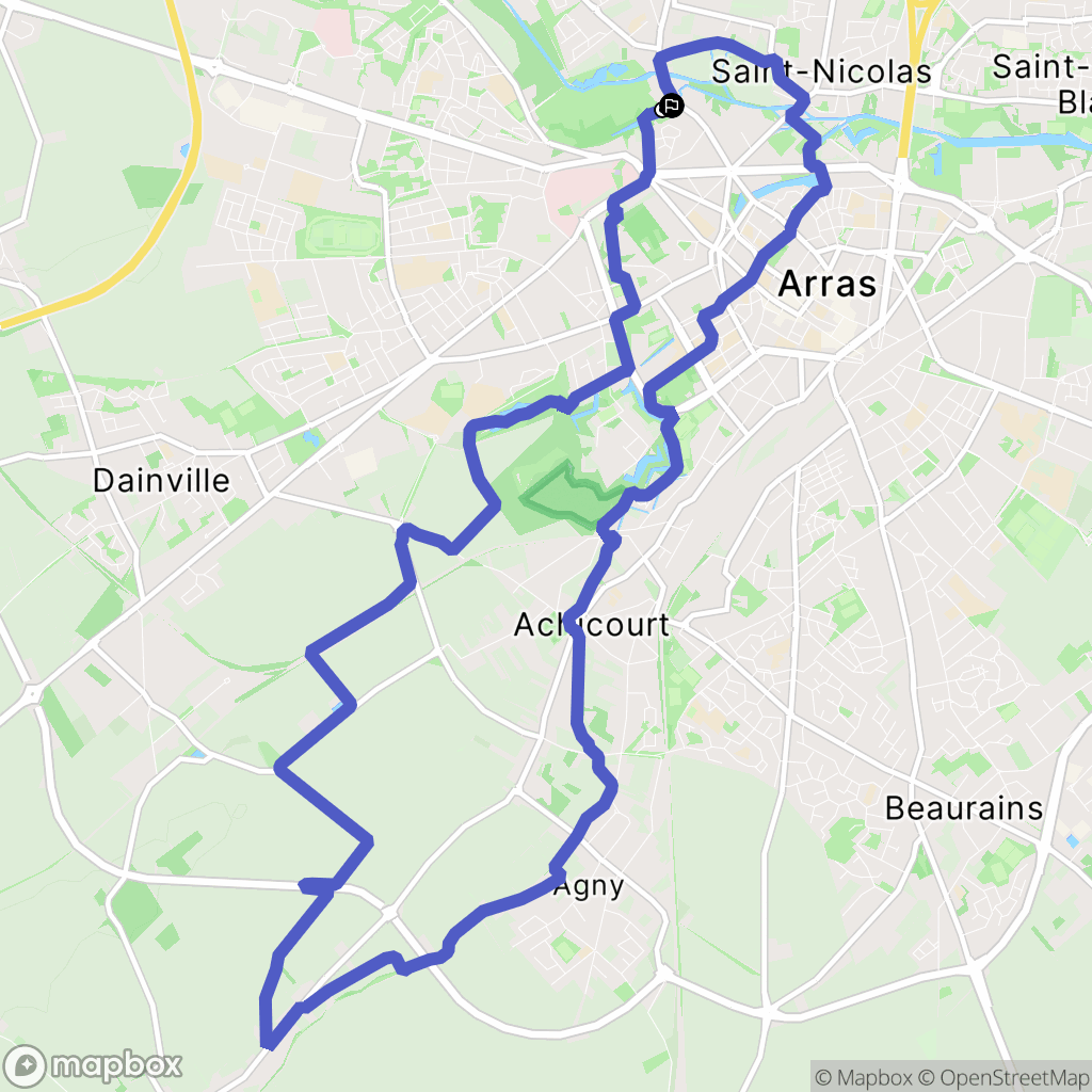 Sainte-Catherine : carte du parcours de randonnée - France