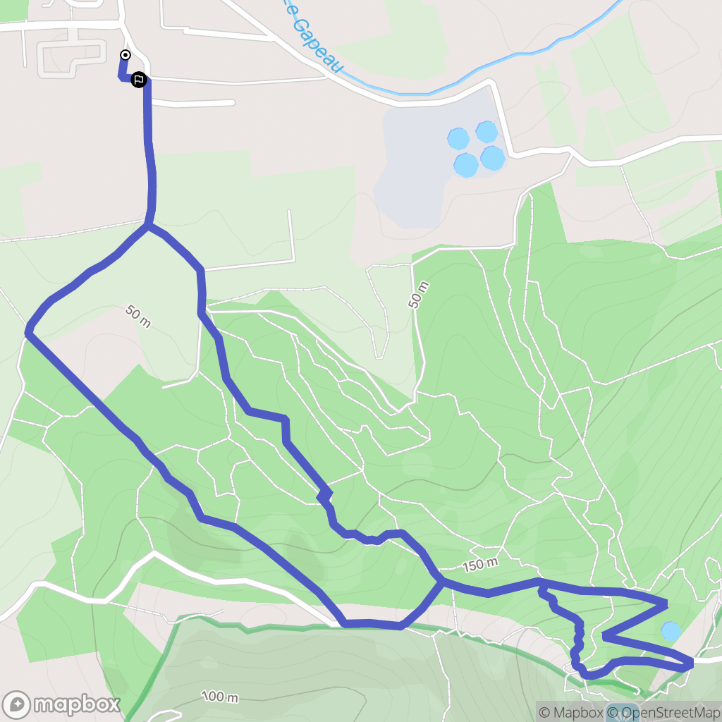 La Crau : carte du parcours de randonnée - France