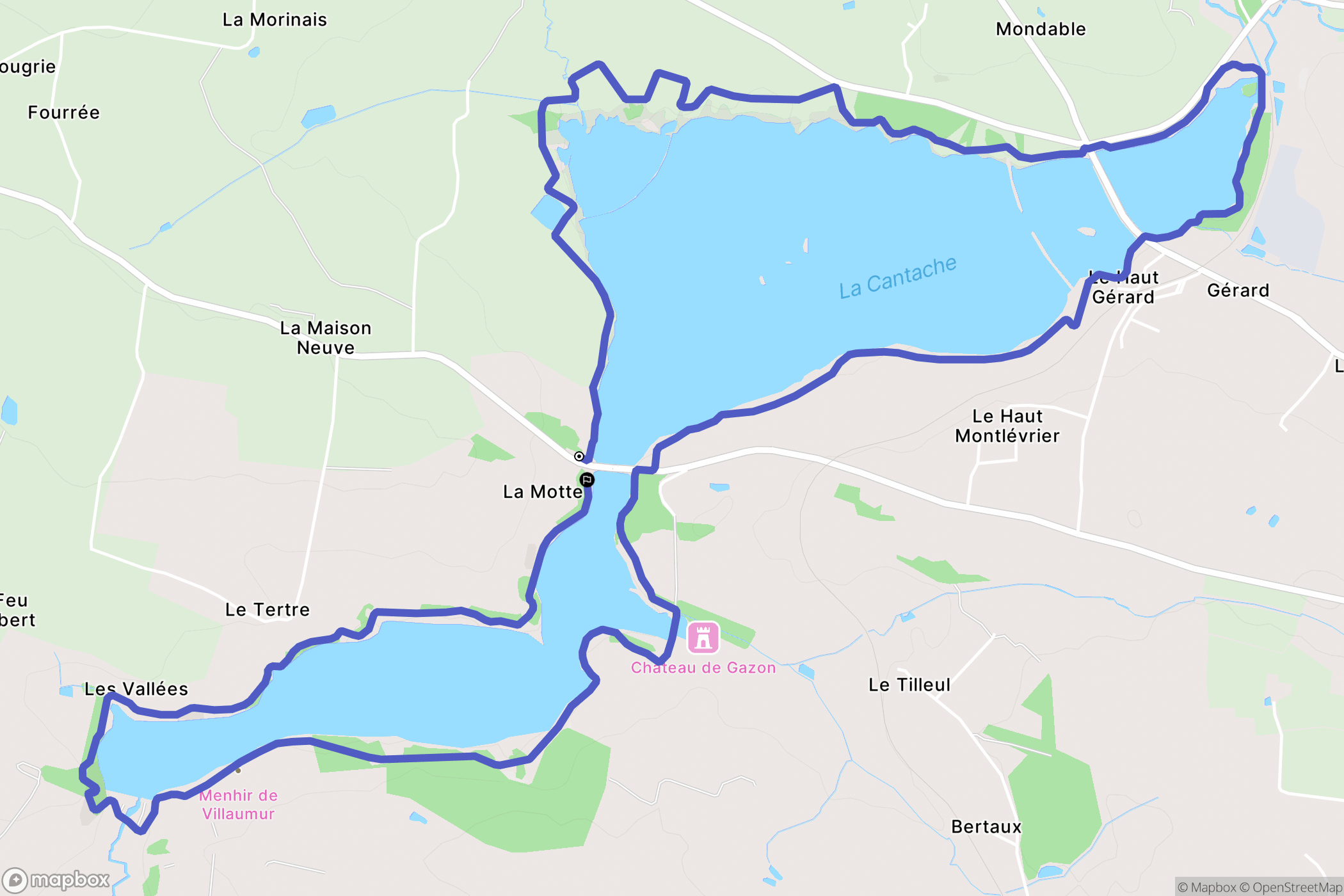 Champeaux : carte du parcours de randonnée - France