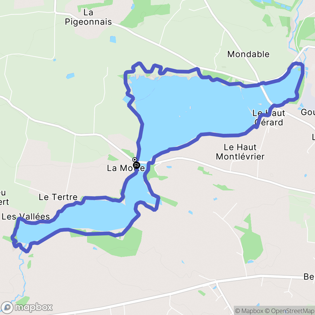 Champeaux : carte du parcours de randonnée - France
