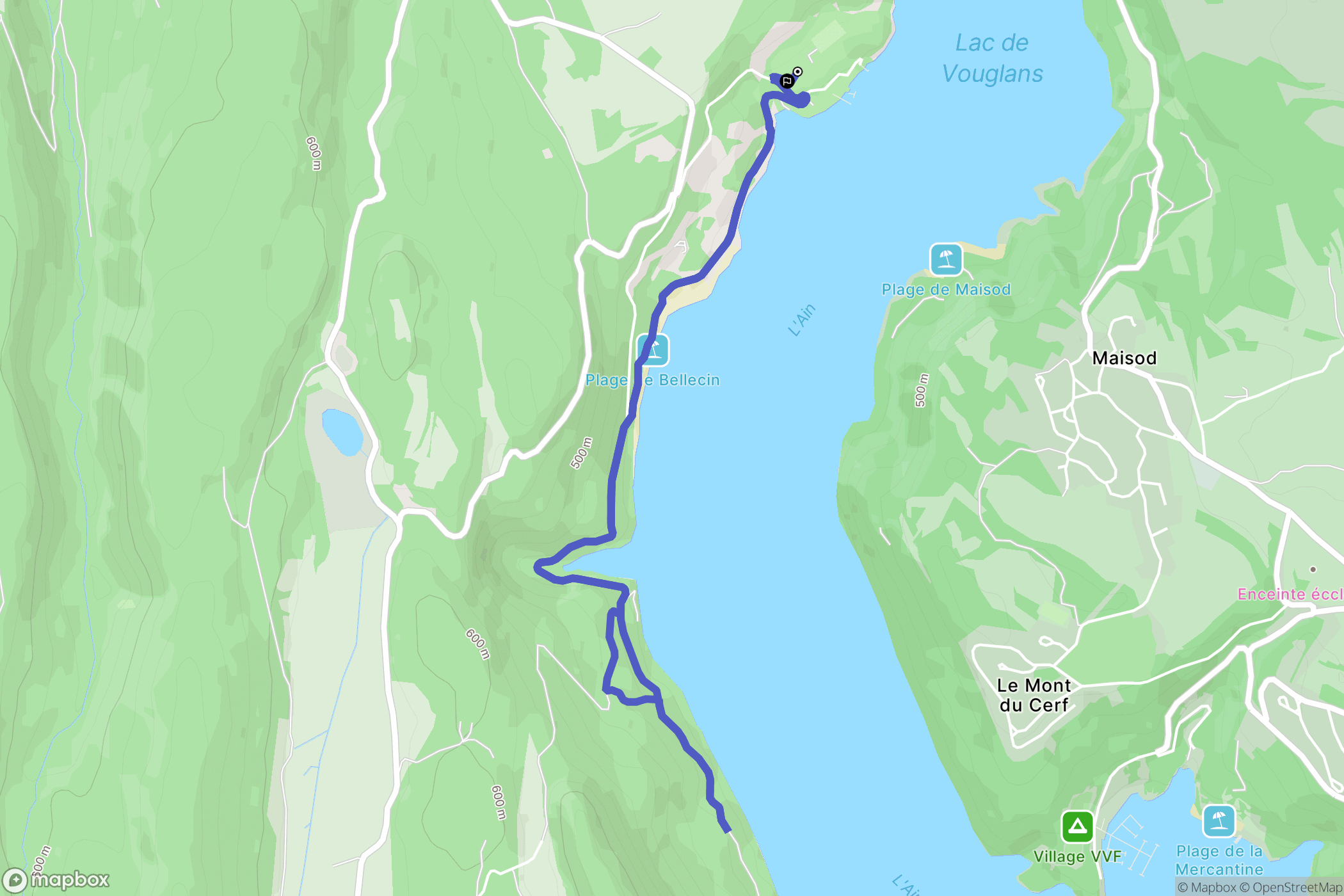 Orgelet : carte du parcours de randonnée - France