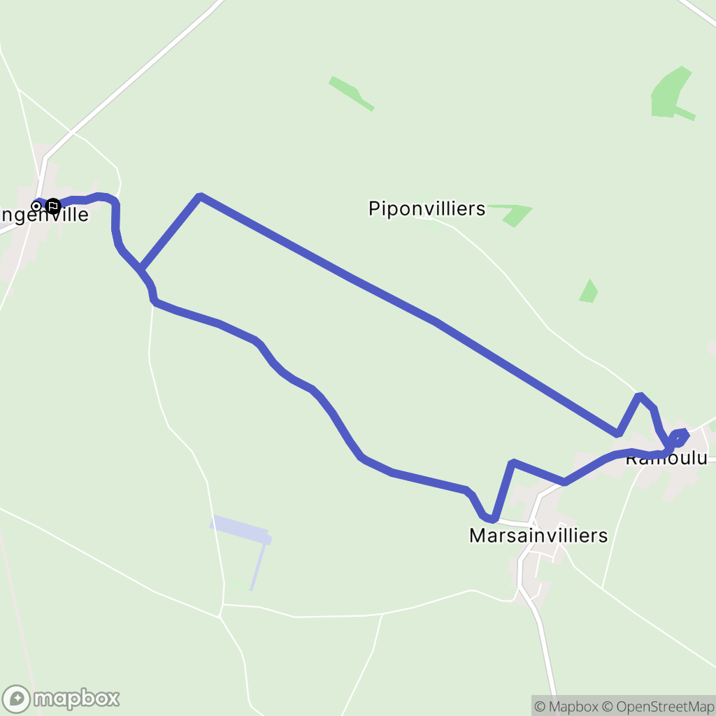 Engenville : carte du parcours de randonnée - France