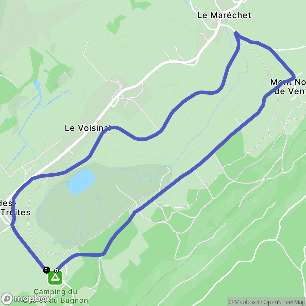 Lac-des-Rouges-Truites : carte du parcours de randonnée - France