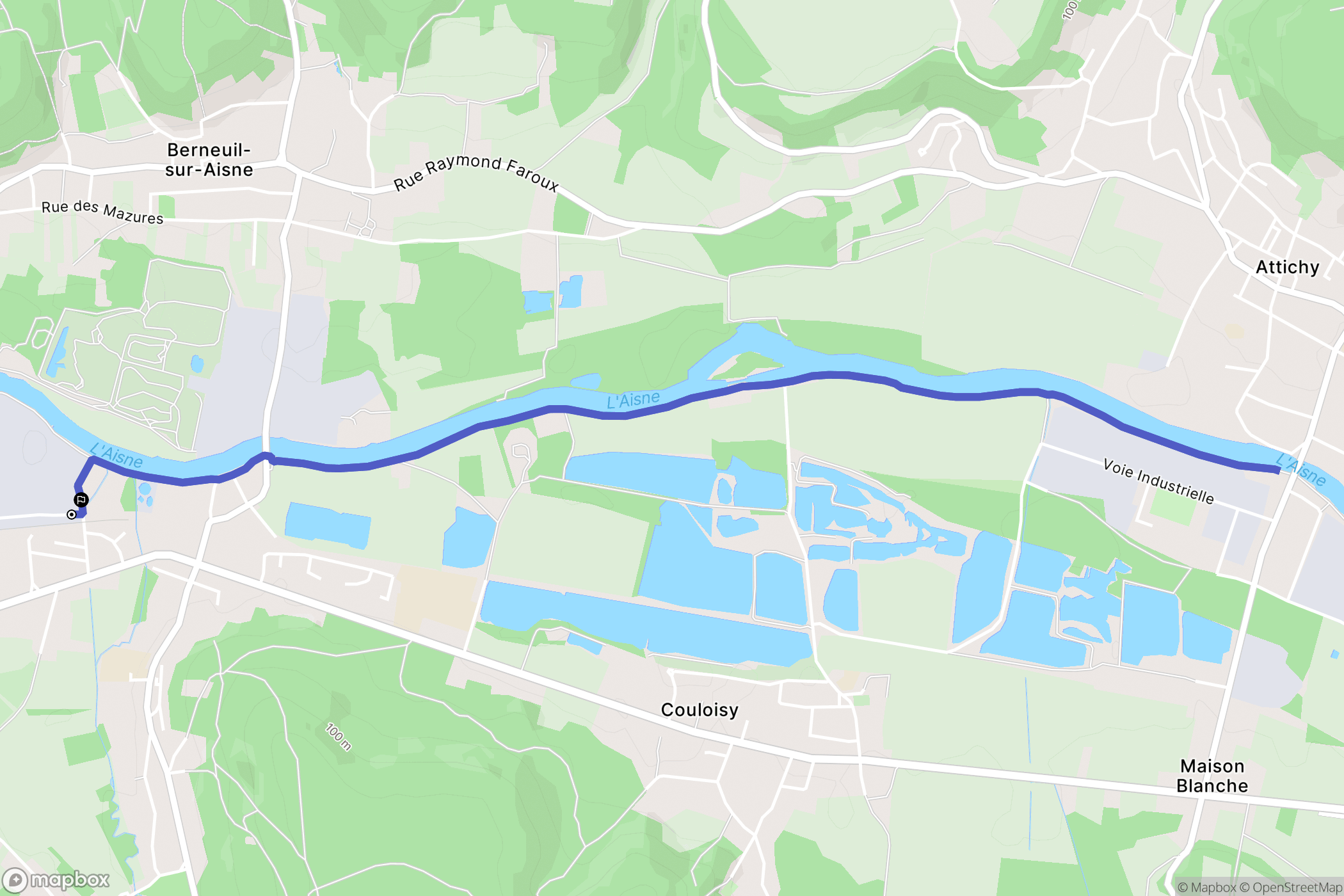 Cuise-la-Motte : carte du parcours de randonnée - France