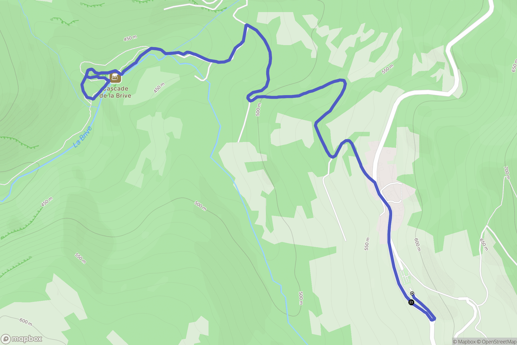 Marchamp : carte du parcours de randonnée - France