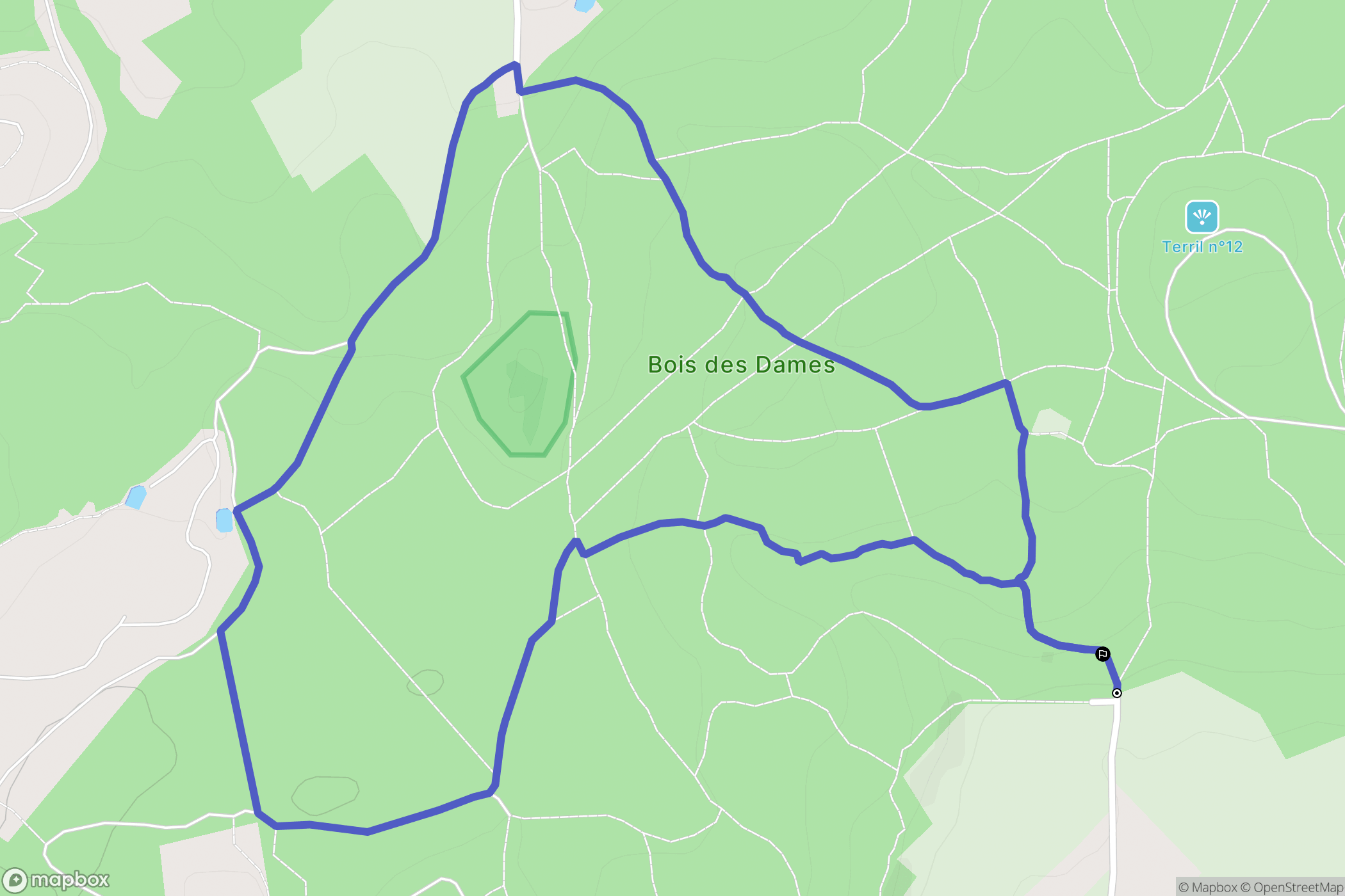 Bruay-la-Buissière : carte du parcours de randonnée - France