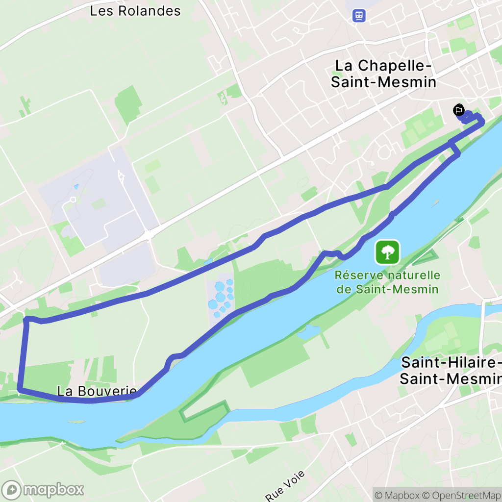 La Chapelle-Saint-Mesmin : carte du parcours de randonnée - France