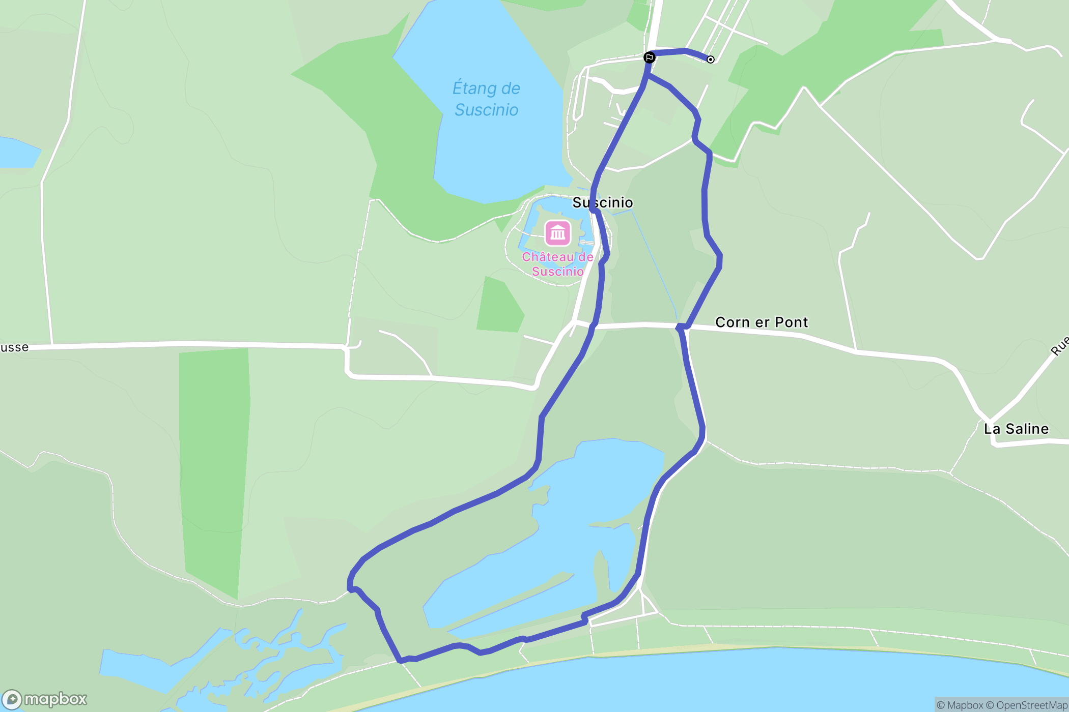 Sarzeau : carte du parcours de randonnée - France