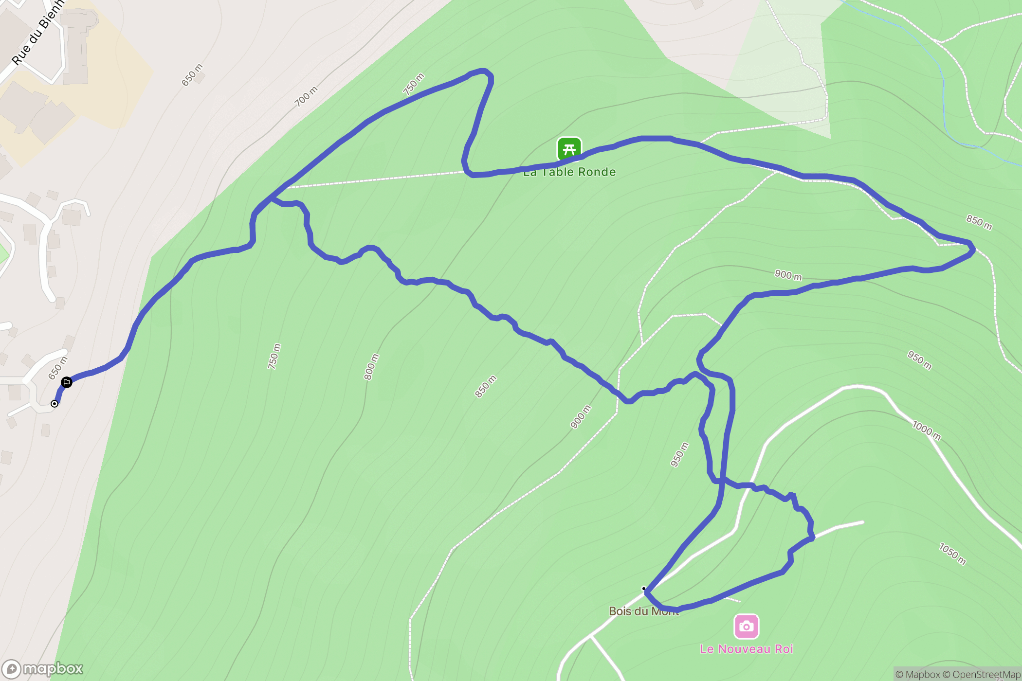 Thônes : carte du parcours de randonnée - France