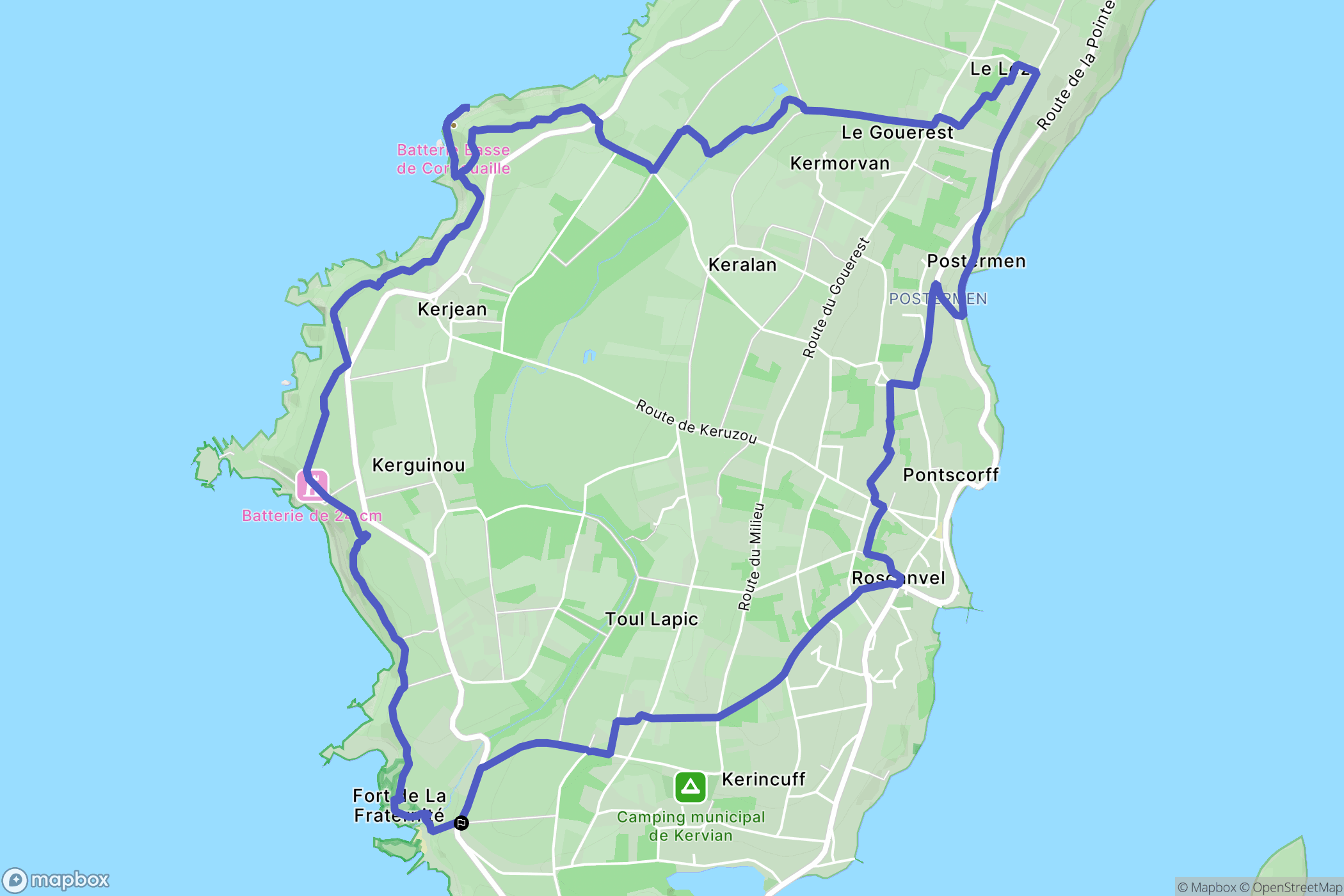 Roscanvel: routekaart voor buitenactiviteiten - France