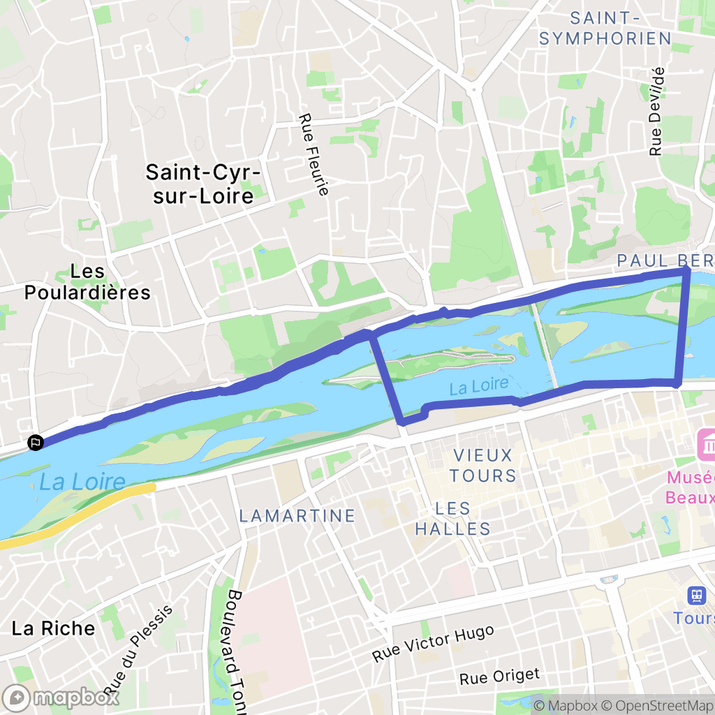Saint-Cyr-sur-Loire : carte du parcours de randonnée - France