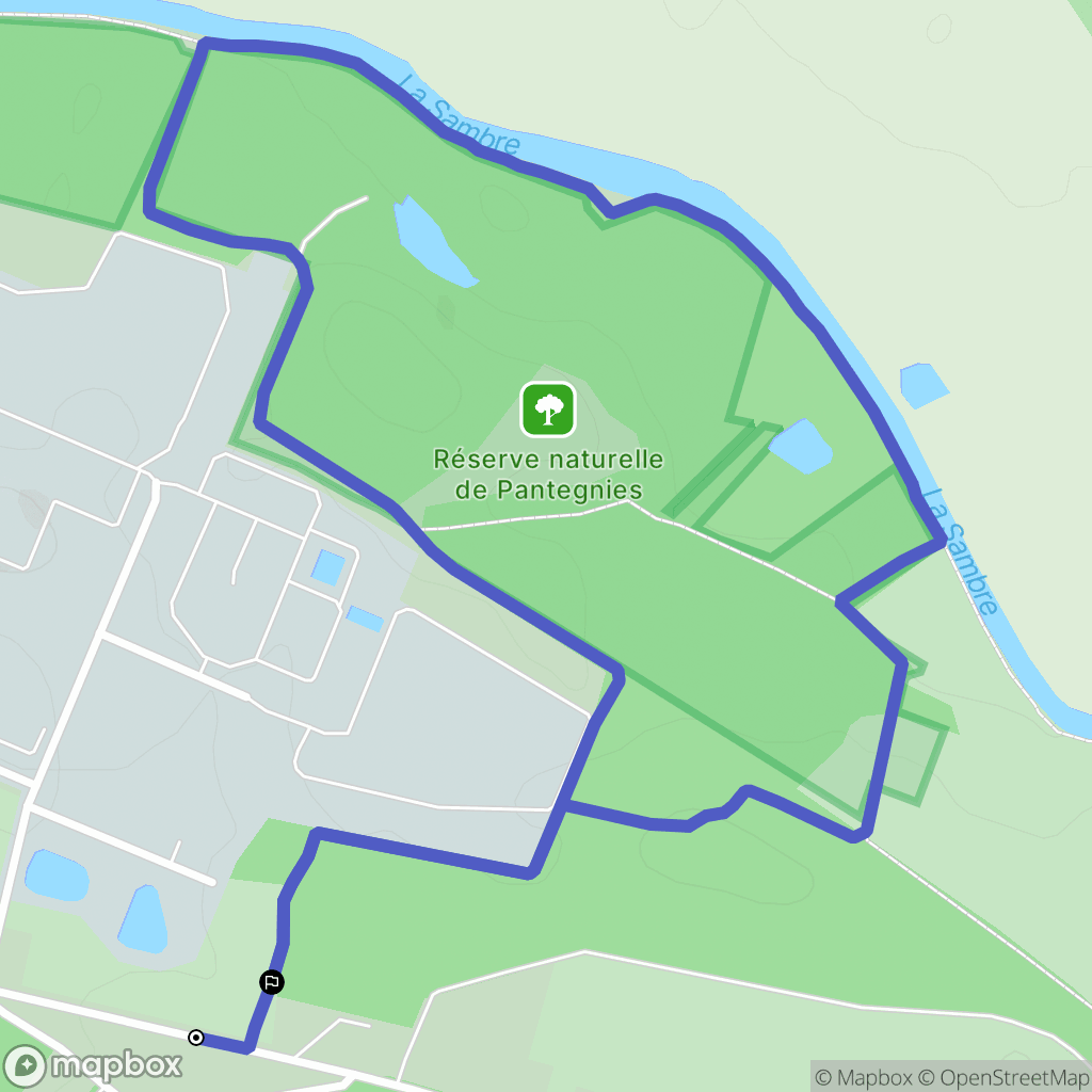 Pont-sur-Sambre : carte du parcours de randonnée - France