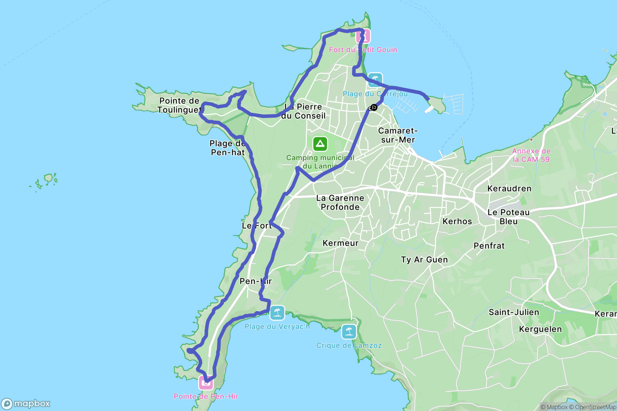 Camaret-sur-Mer: routekaart voor buitenactiviteiten - France