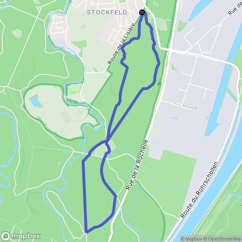 Strasbourg : carte du parcours de randonnée - France