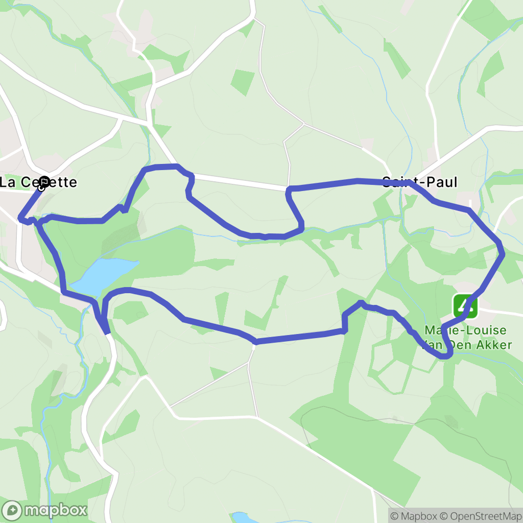 La Cellette : carte du parcours de randonnée - France