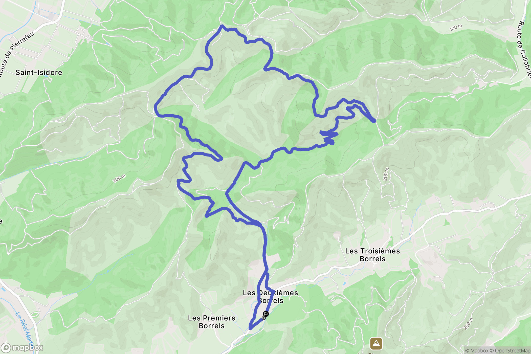 Hyères : carte du parcours de randonnée - France