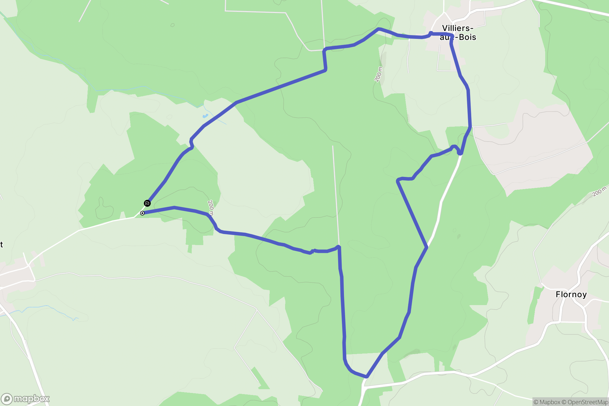 Attancourt : carte du parcours de randonnée - France