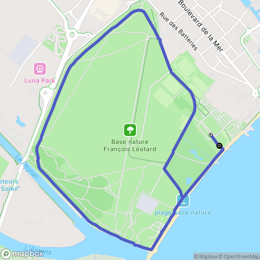 Fréjus : carte du parcours de randonnée - France