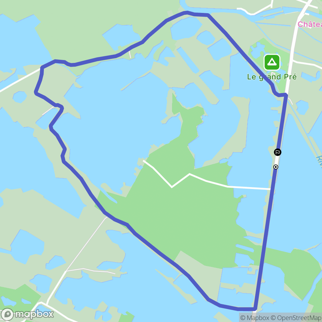Long : carte du parcours de randonnée - France