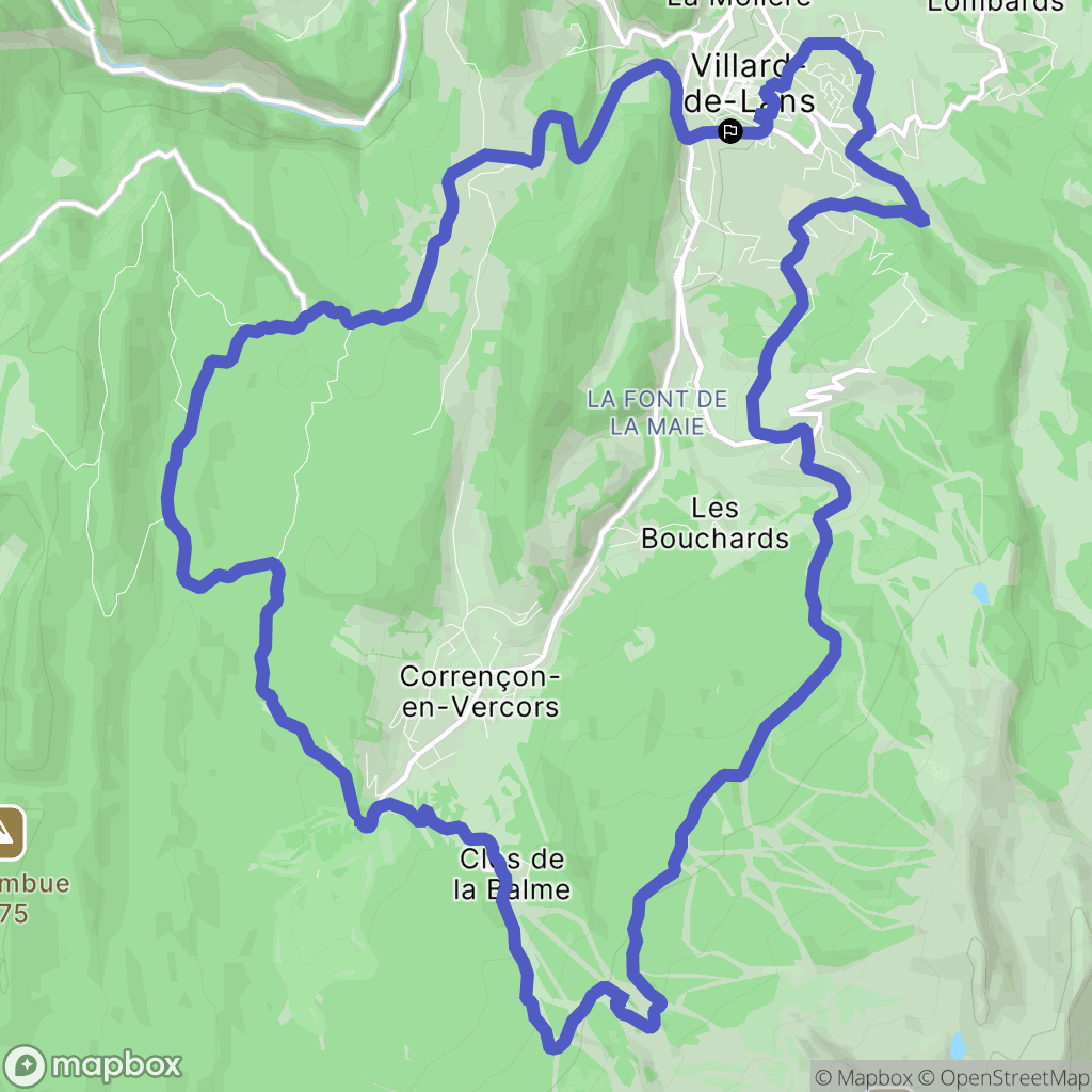 Villard-de-Lans : carte du parcours de randonnée - France