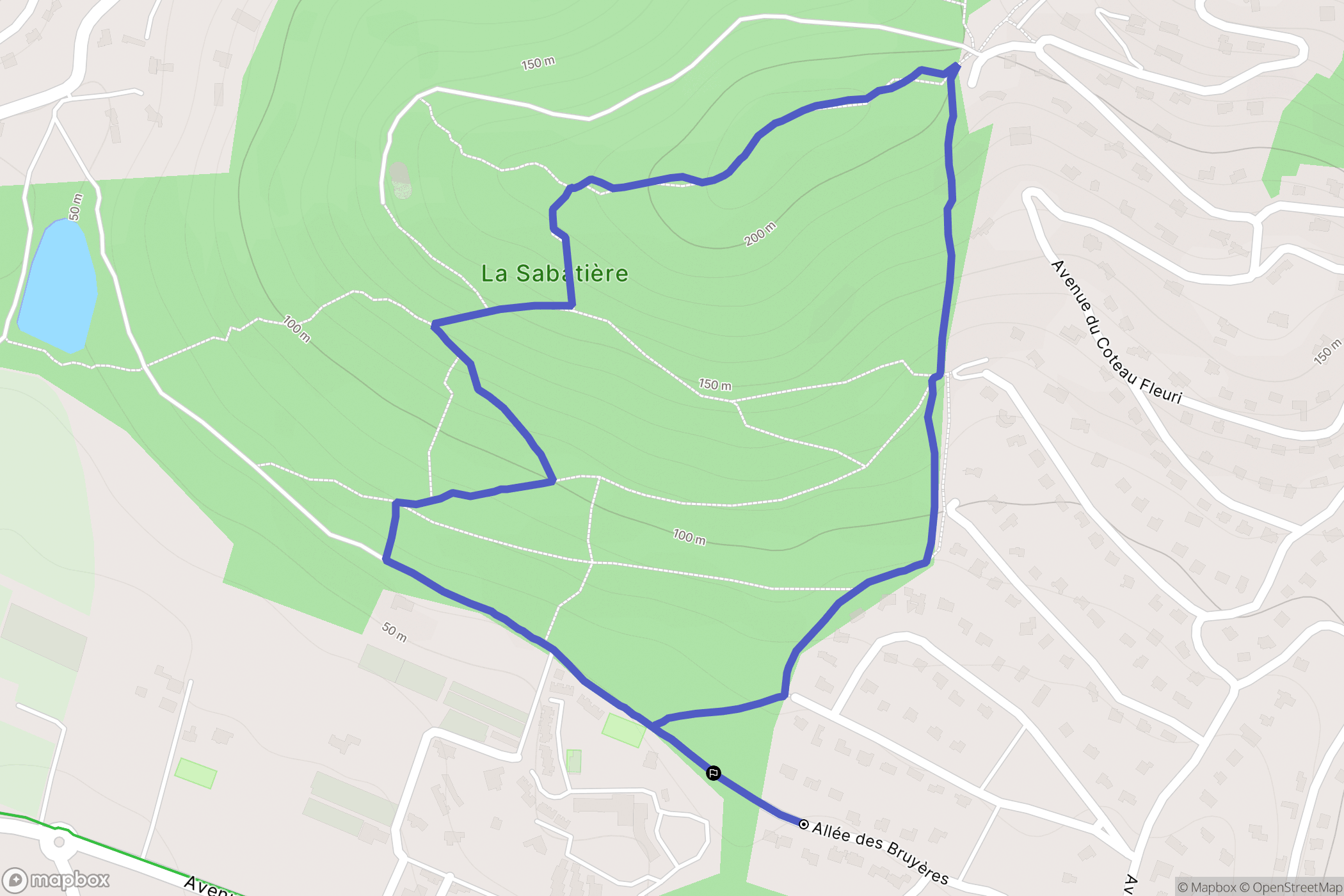 Carqueiranne : carte du parcours de randonnée - France