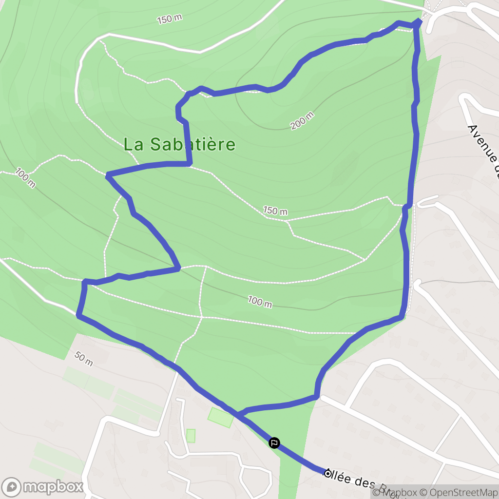 Carqueiranne : carte du parcours de randonnée - France