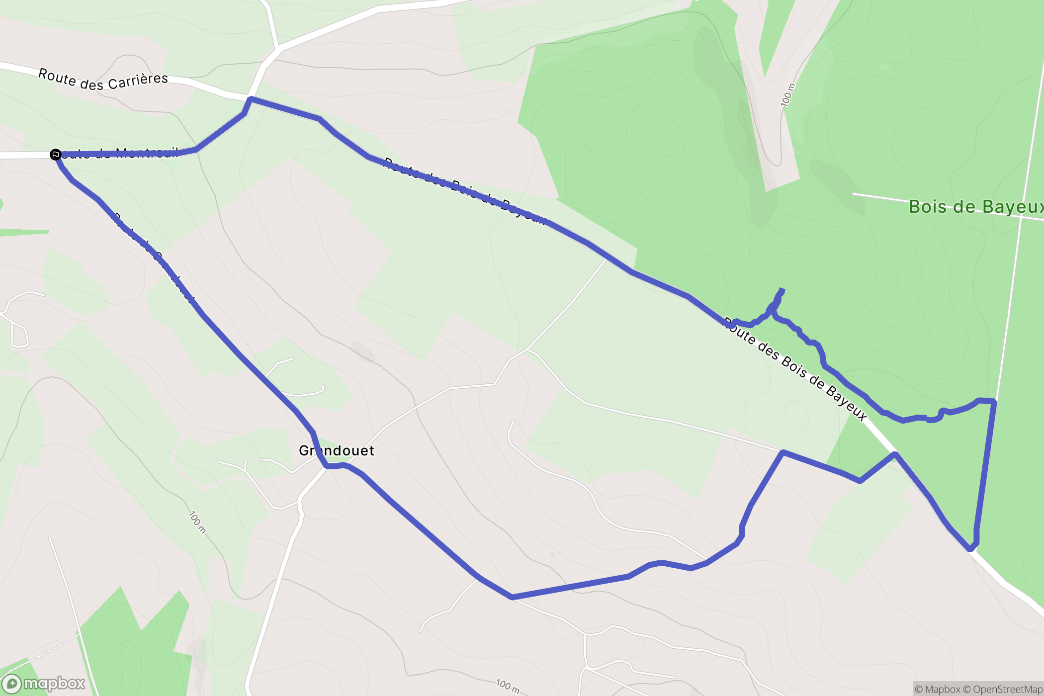 Cambremer : carte du parcours de randonnée - France