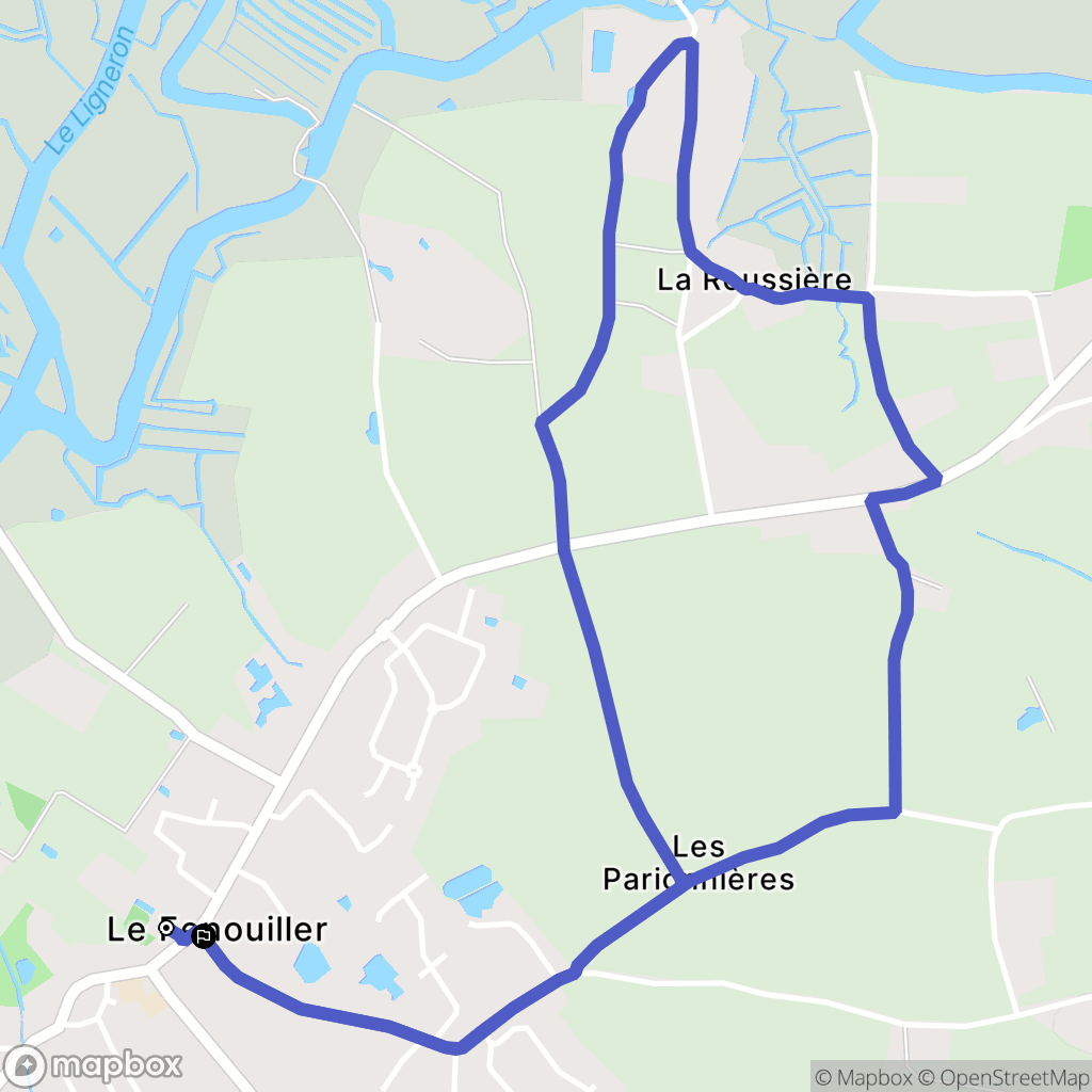 Le Fenouiller : carte du parcours de randonnée - France