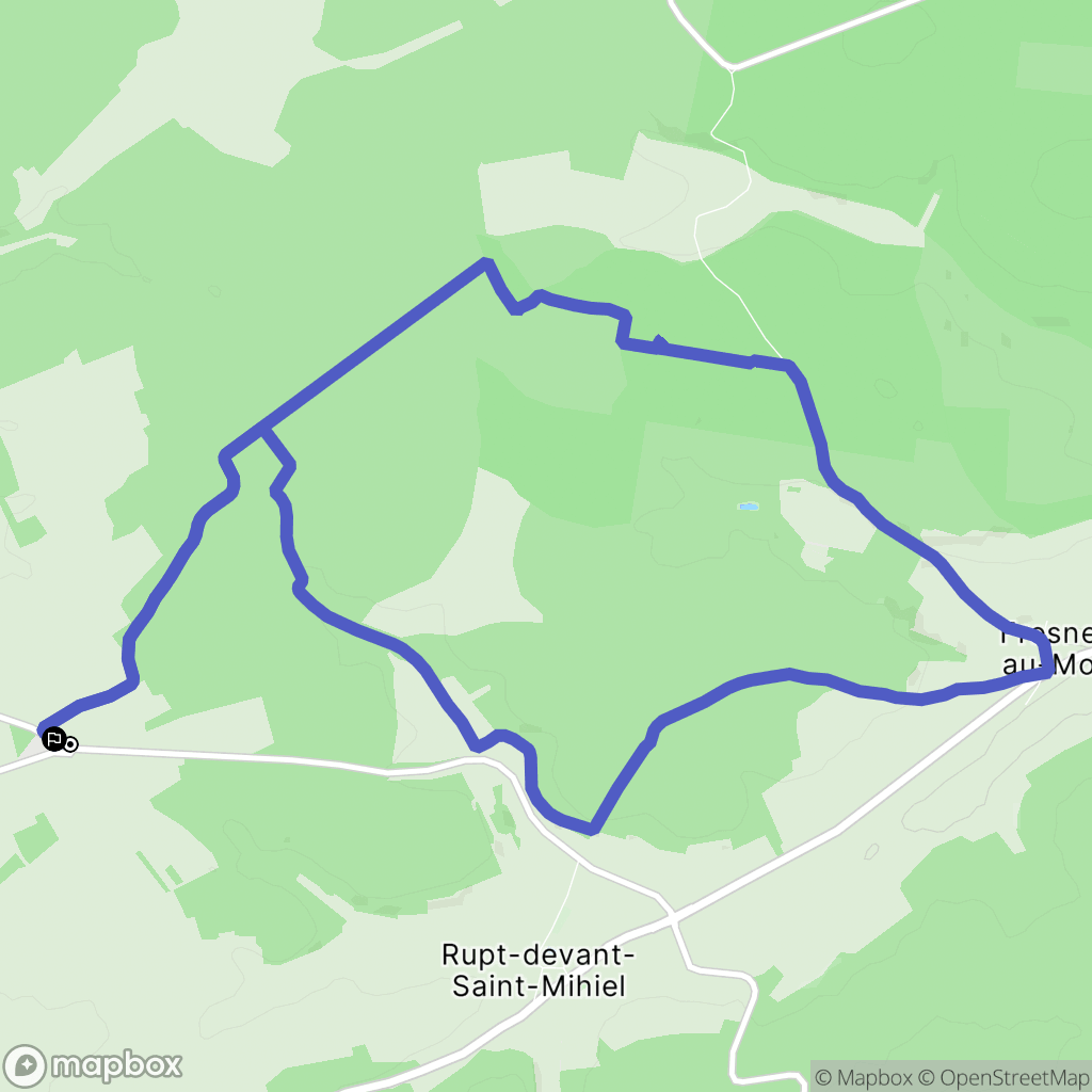 Nicey-sur-Aire : carte du parcours de randonnée - France