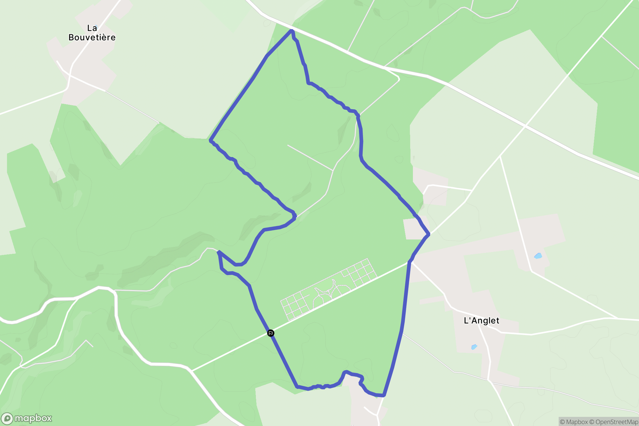 Lyons-la-Forêt : carte du parcours de randonnée - France
